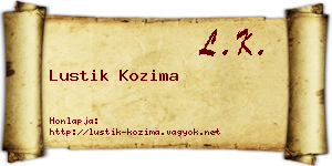 Lustik Kozima névjegykártya